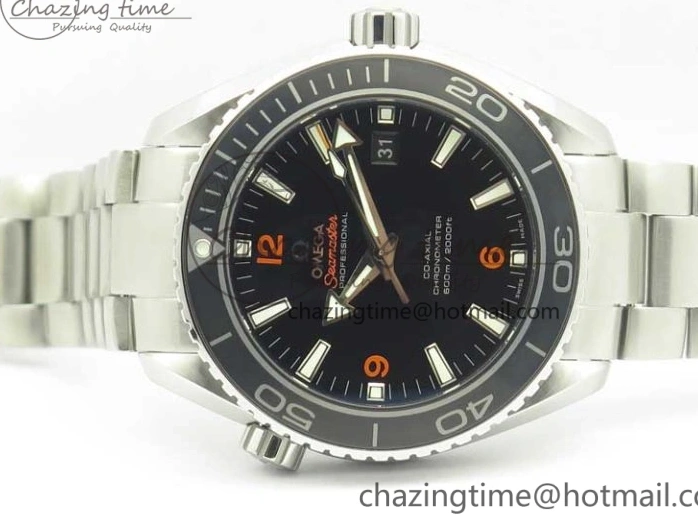 1218 Durable Planet Ocean Professional Ceramic Bezel 45.5mm 1:1 VSF Best Edition Orange Markers on SS Bracelet A8500 Super Clone 8052